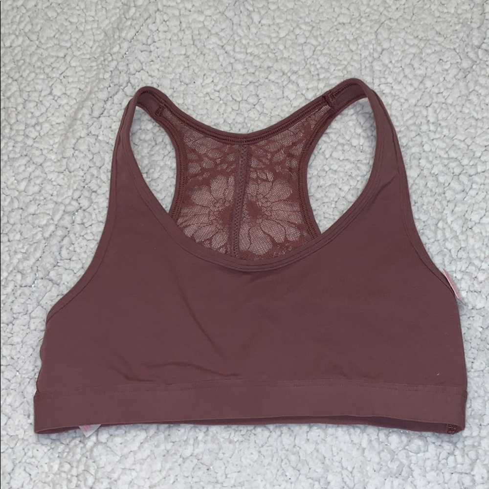 Dusty pink PINK sports bra